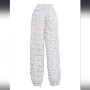 Yellow The Label Ada Quilted Joggers - Blue Toile NWT
